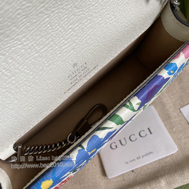 Gucci专柜新款女包, 古驰Dionysus花卉印花迷你链条包酒神包 Gucci手提肩背斜挎包 476432  gdj1694